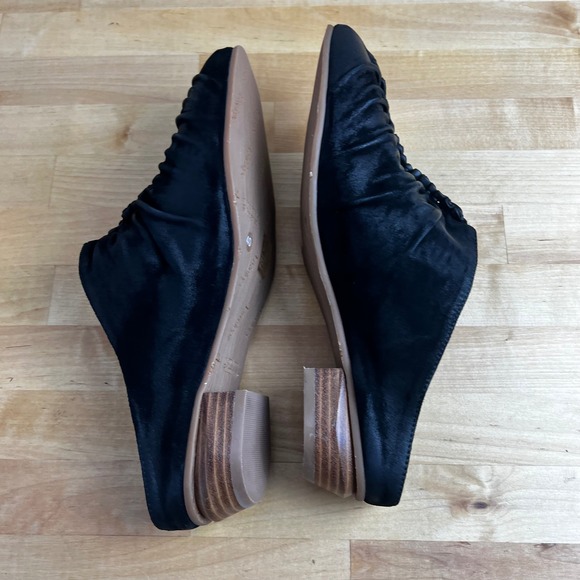 Antelope Black Ruched Leather Mule Shoes Liselle Ankle Boot Pointed Toe Size 40 - Picture 6 of 10